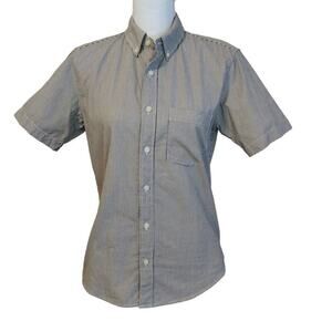 Everlane Pin Striped Button Down Shirt Size XS Navy Cotton Classic Casual Preppy